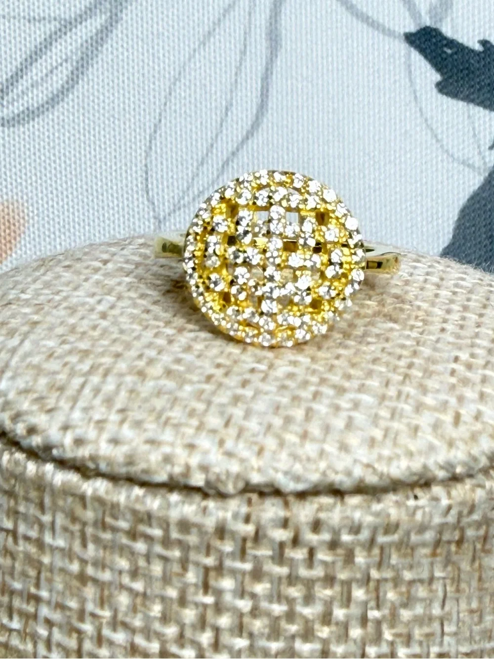 Moissanite Gold over 925 Sterling Silver Ring